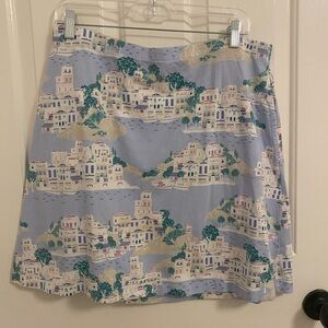 J. Jill Euro Print Skirt European Summer LP Size Large Petite